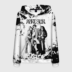 Толстовка 3D на молнии мужская Maneskin Монэскин, рок - группа, цвет: 3D-белый