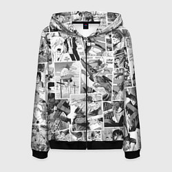 Толстовка 3D на молнии мужская Chainsaw Man Человек-бензопила манга, цвет: 3D-черный