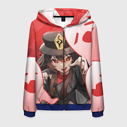 Толстовка 3D на молнии мужская ХУ ТАО С ПРИЗРАКАМИ, цвет: 3D-синий