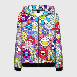 Мужская толстовка на молнии Цветы Takashi Murakami