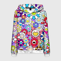 Мужская толстовка на молнии Цветы Takashi Murakami