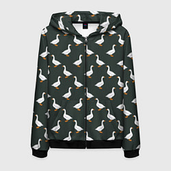 Мужская толстовка на молнии Гуси паттерн