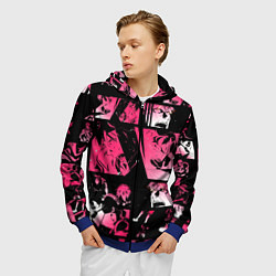 Толстовка 3D на молнии мужская АКАШИ СЕЙДЖУРО ЛУЧШИЕ МОМЕНТЫ, цвет: 3D-синий — фото 2