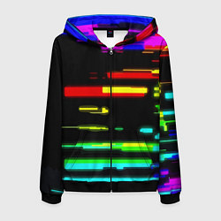 Мужская толстовка на молнии Color fashion glitch