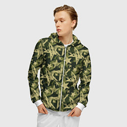 Толстовка 3D на молнии мужская Star camouflage, цвет: 3D-белый — фото 2