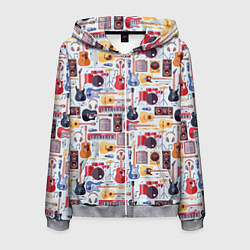 Мужская толстовка на молнии Рок Музыкант