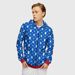 Толстовка 3D на молнии мужская Blue Dope Camo Dope Street Market, цвет: 3D-красный — фото 2