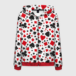 Мужская толстовка на молнии Картёжные Масти