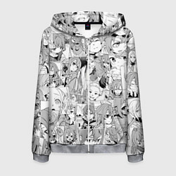 Толстовка 3D на молнии мужская Реинкарнация безработного паттерн, цвет: 3D-меланж