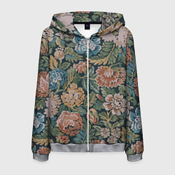 Мужская толстовка на молнии Floral pattern Цветочный паттерн