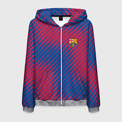 Толстовка 3D на молнии мужская Fc barcelona барселона fc абстракция, цвет: 3D-меланж