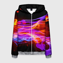 Мужская толстовка на молнии Abstract colorful waves