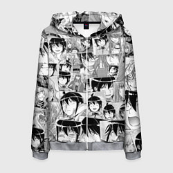 Мужская толстовка на молнии Tsuki ga Michibiku Isekai Douchuu pattern