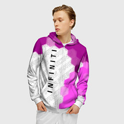 Толстовка 3D на молнии мужская Infiniti Pro Racing, цвет: 3D-белый — фото 2