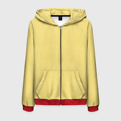 Мужская толстовка на молнии Текстурированный лимонно-желтый однотонный