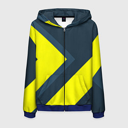 Толстовка 3D на молнии мужская Геометрическая Стрелка, цвет: 3D-синий