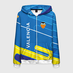 Толстовка 3D на молнии мужская Valencia Абстракция, цвет: 3D-белый