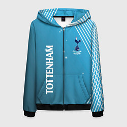 Толстовка 3D на молнии мужская Тоттенхэм хотспур Абстракция, цвет: 3D-черный