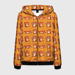 Мужская толстовка на молнии Лисички - такие лисички