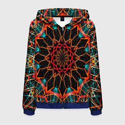 Мужская толстовка на молнии Фрактальная мандала