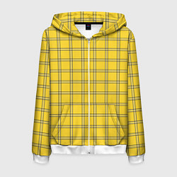 Мужская толстовка на молнии Классическая желтая клетка
