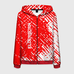 Толстовка 3D на молнии мужская Elderborn краска, цвет: 3D-красный