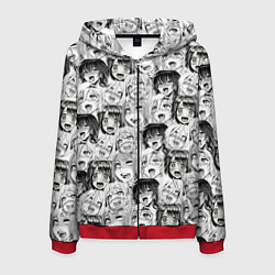 Мужская толстовка на молнии Разные девушки Ахегао