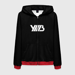 Толстовка 3D на молнии мужская Underground unnv уннв, цвет: 3D-красный