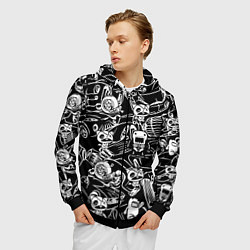 Толстовка 3D на молнии мужская JDM Pattern, цвет: 3D-черный — фото 2