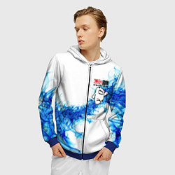 Толстовка 3D на молнии мужская Jdm style - Japan, цвет: 3D-синий — фото 2