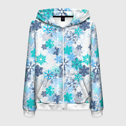 Мужская толстовка на молнии Снежные узоры