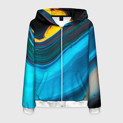 Мужская толстовка на молнии Светло-синий и переливающийся песок