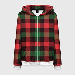 Мужская толстовка на молнии Рождественский тартан