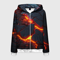 Мужская толстовка на молнии Красивая неоновая лава