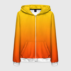 Толстовка 3D на молнии мужская Жаркий день, цвет: 3D-белый