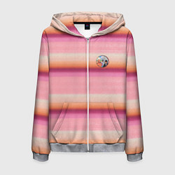 Мужская толстовка на молнии Энид Синклер с Уэнсдей Аддамс - текстура свитера