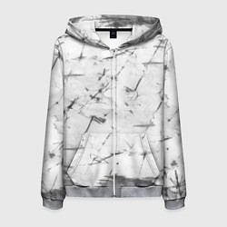 Мужская толстовка на молнии Серый трещины тай-дай