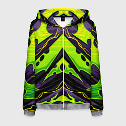 Мужская толстовка на молнии Ядовитый экстримальный узор