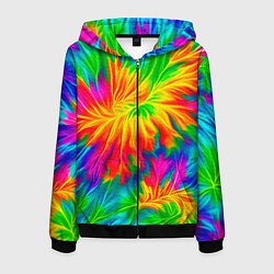 Мужская толстовка на молнии Тай-дай кислотные краски