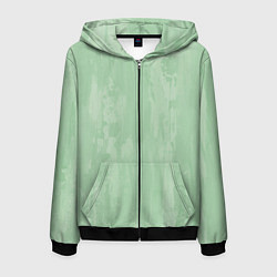 Толстовка 3D на молнии мужская Текстура светло-зеленый, цвет: 3D-черный