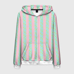 Мужская толстовка на молнии Полоска в цветочек - костюм Кена из фильма Барби