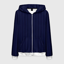 Мужская толстовка на молнии Серьезный тёмно-синий полосы