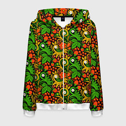 Мужская толстовка на молнии Русское народное искусство - хохлома