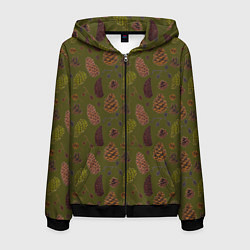 Мужская толстовка на молнии Шишки разные