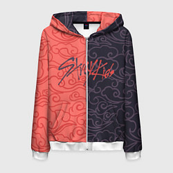 Толстовка 3D на молнии мужская Strey Kids x Anime, цвет: 3D-белый