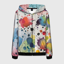 Мужская толстовка на молнии Colorful blots - vogue - abstraction