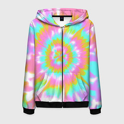 Мужская толстовка на молнии Tie-Dye кислотный в стиле барби