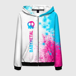 Толстовка 3D на молнии мужская Babymetal neon gradient style: по-вертикали, цвет: 3D-черный