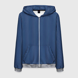 Мужская толстовка на молнии Строгий синий в полоску