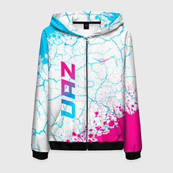 Толстовка 3D на молнии мужская UAZ neon gradient style вертикально, цвет: 3D-черный
